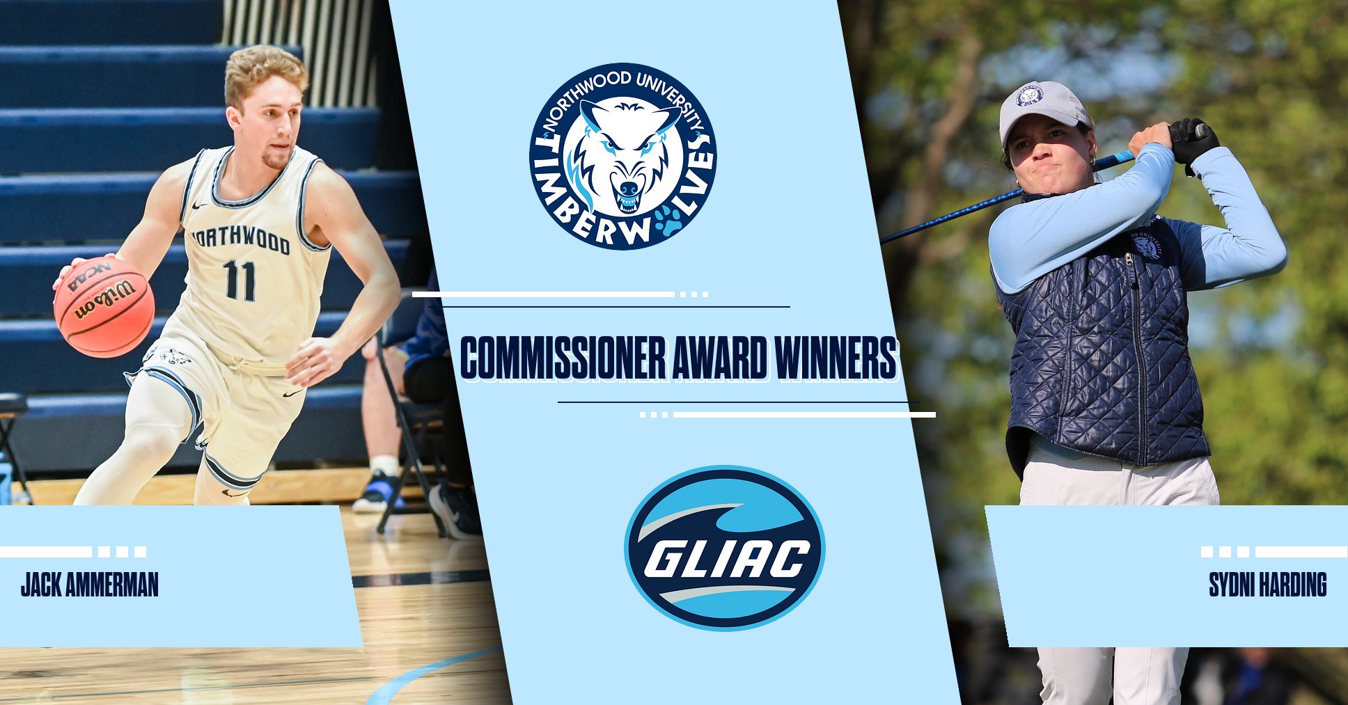 Jack Ammerman & Sydni Harding Earn GLIAC Commissioner Awards