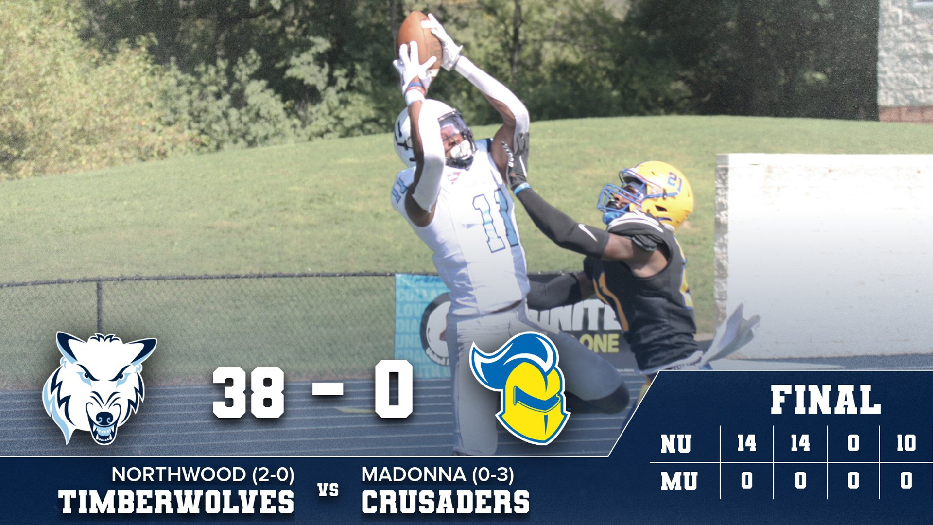 Football Improves To 2-0 With 38-0 Win Over Madonna