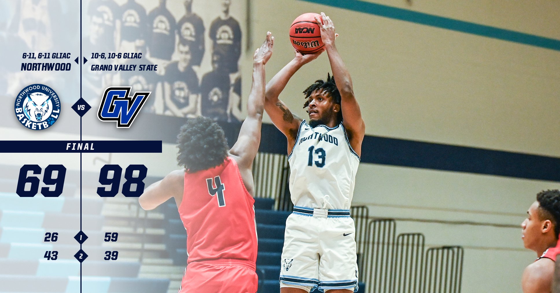 Men's Basketball Falls To Grand Valley State 98-69