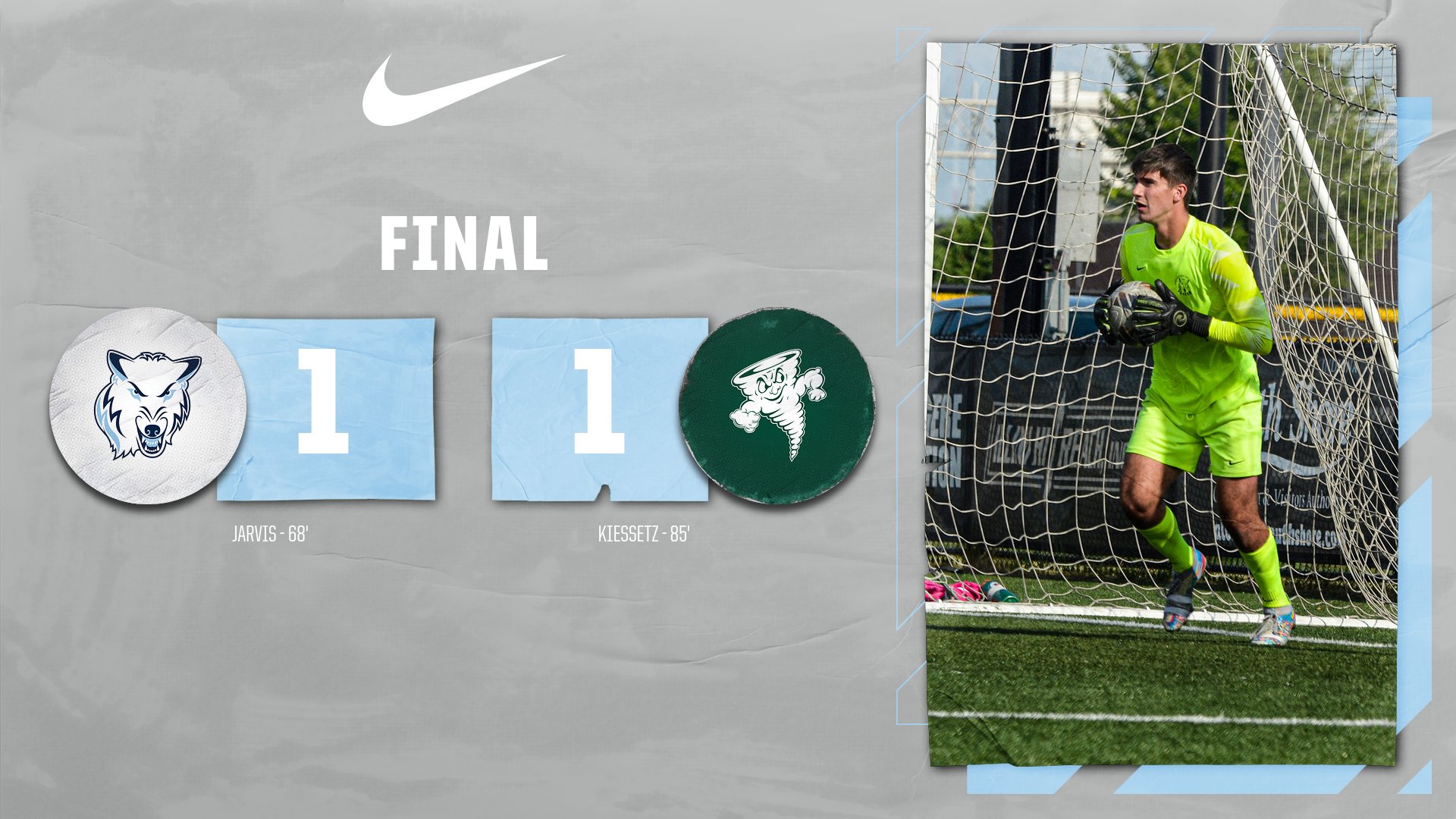 Late Goal By Lake Erie Forces a 1-1 Draw With Men's Soccer