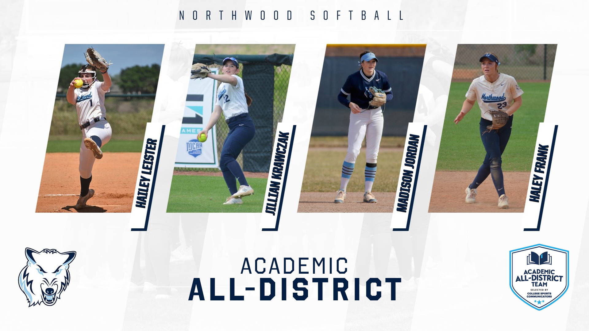 Four Timberwolves Earn Academic All-District Honors For Softball