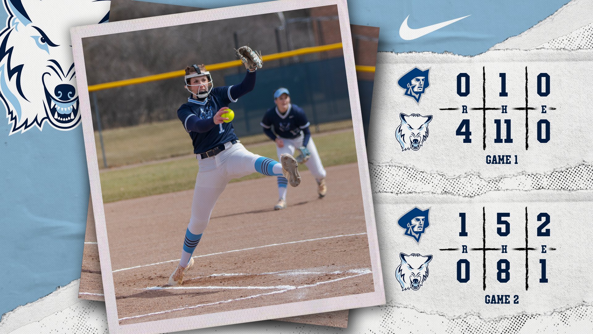 Softball Splits Doubleheader With Malone