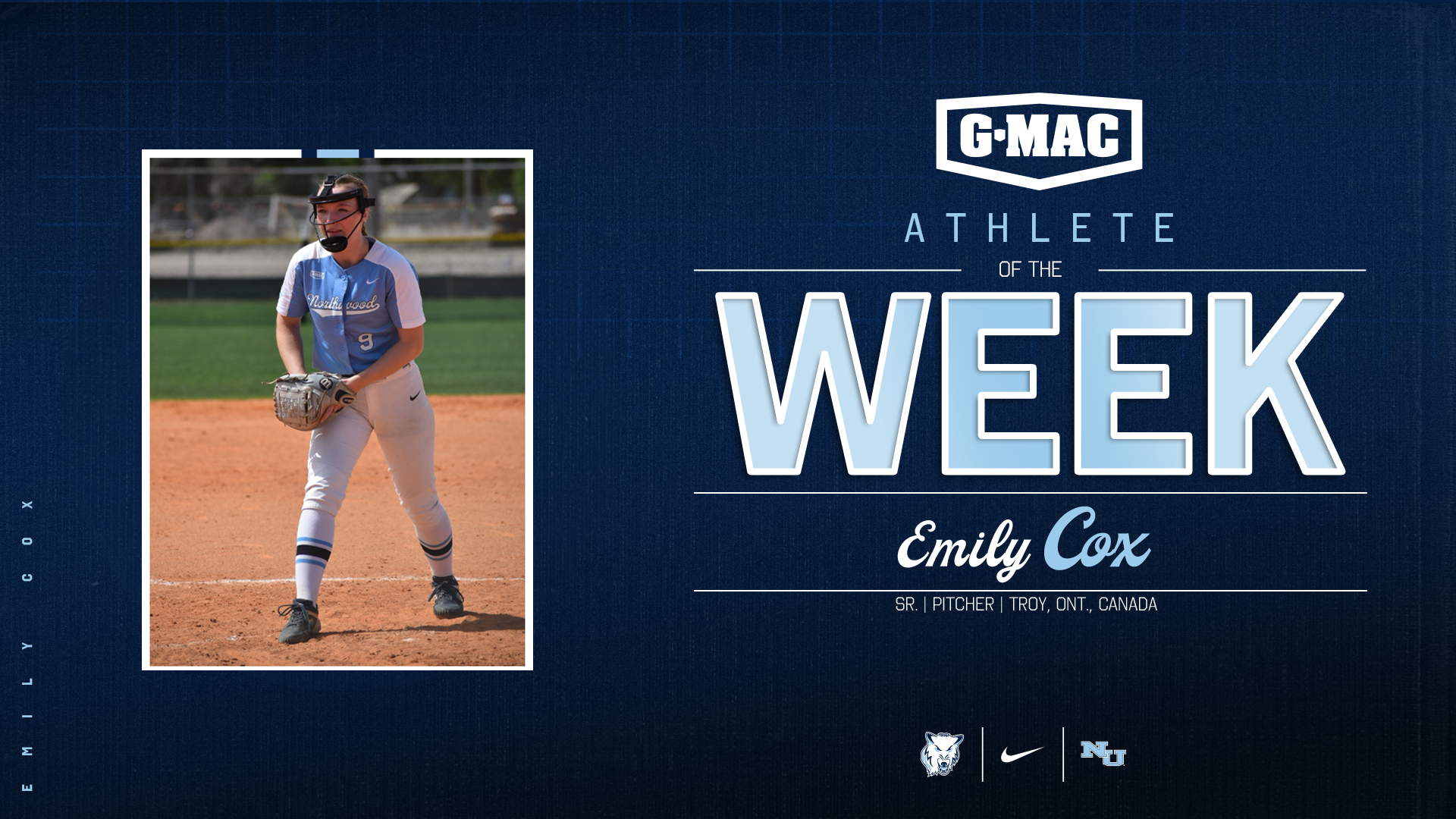 Cox Earns First Career Athlete Of The Week Honors From The G-MAC