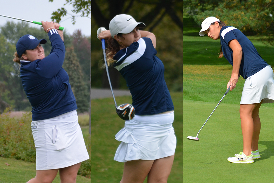 Grace Cannon, Monica Gabrielle and Danielle Little earned honors from the GLIAC