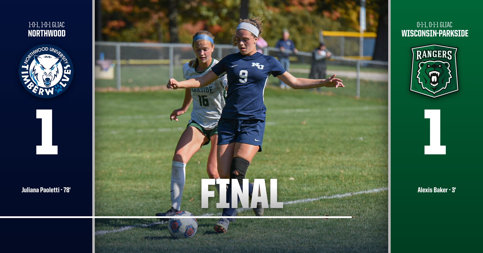 Women's Soccer Plays Parkside To 1-1 Draw