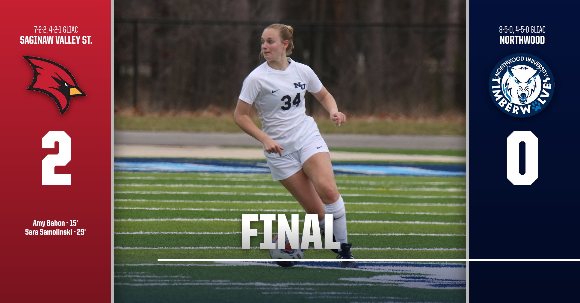 Women's Soccer Falls 2-0 To Saginaw Valley