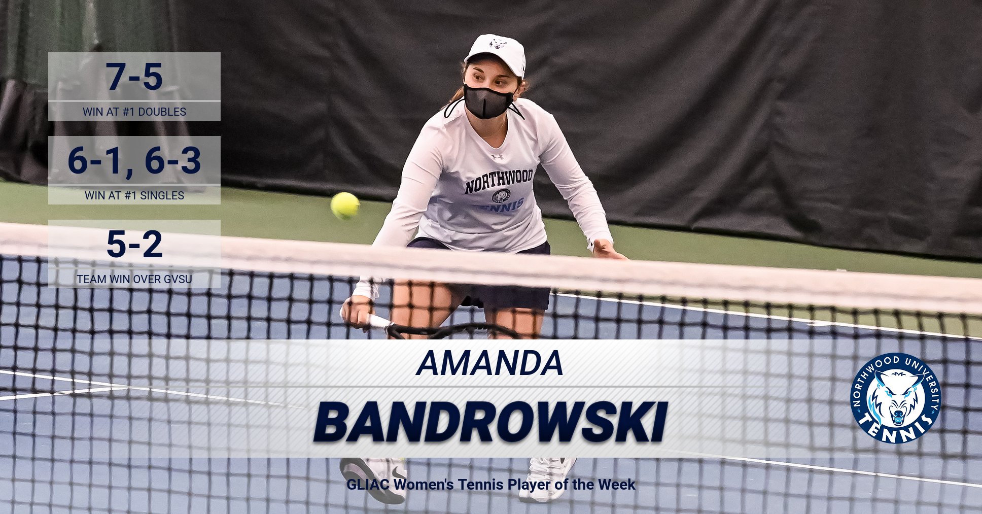 Amanda Bandrowski Named GLIAC Women's Tennis Player of the Week