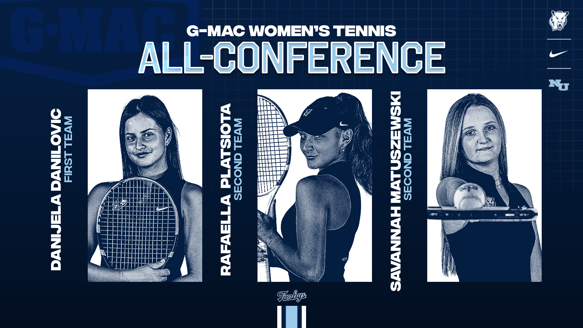 Women's Tennis Places Three on the All G-MAC Team