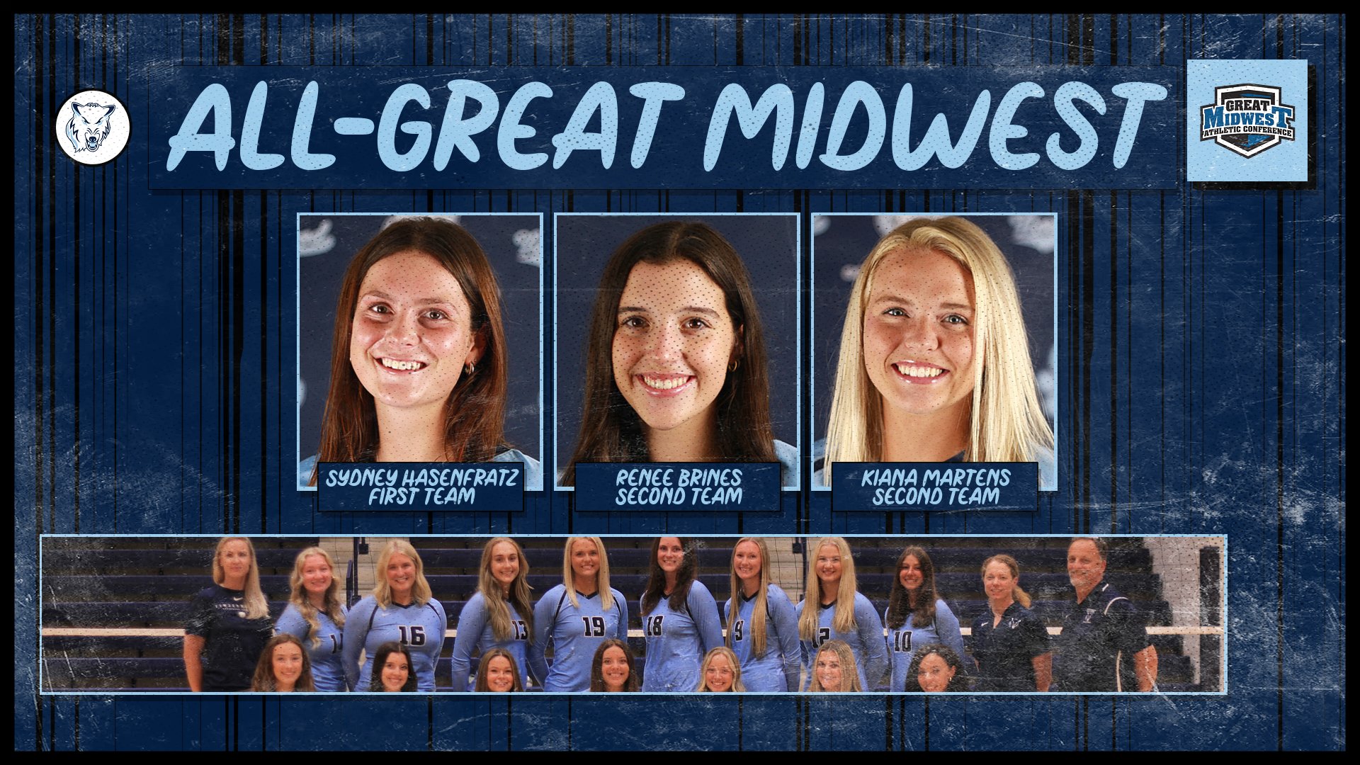 Volleyball Places Three On All-Great Midwest Teams