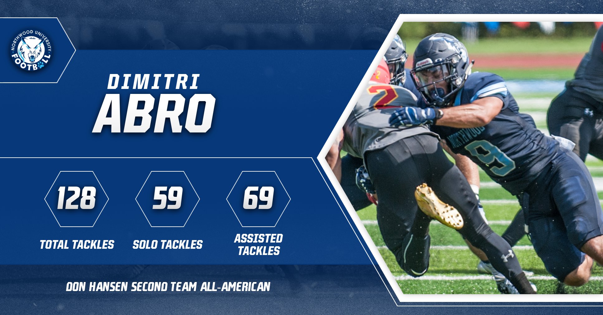 Dimitri Abro Named Second Team All-American By The Don Hansen Football Committee