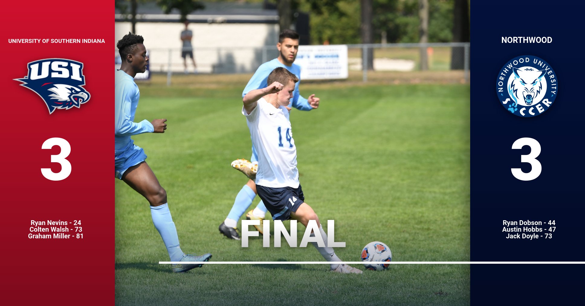 Men's Soccer Plays Southern Indiana To 3-3 Draw