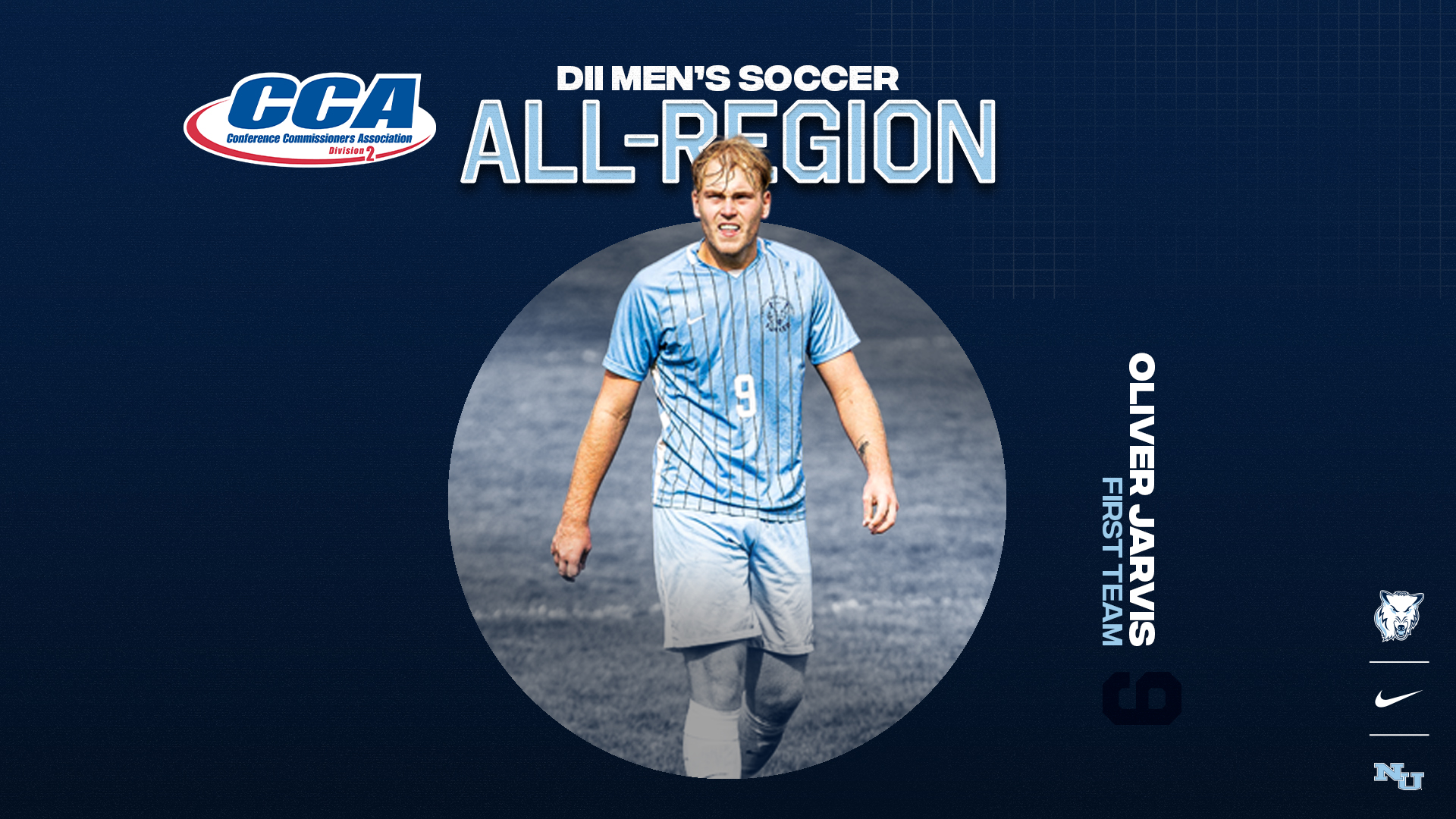 Jarvis Earns First Team All-Region By D2CCA For Men's Soccer