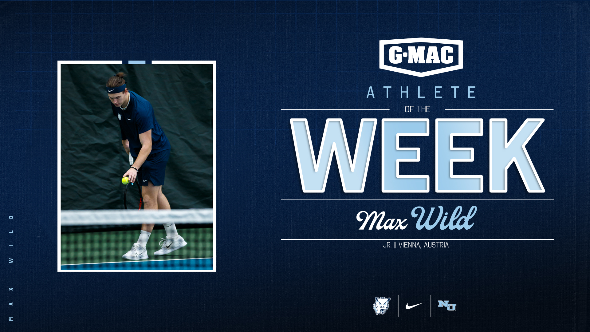 Max Wild Named G-MAC Men's Tennis Athlete of the Week