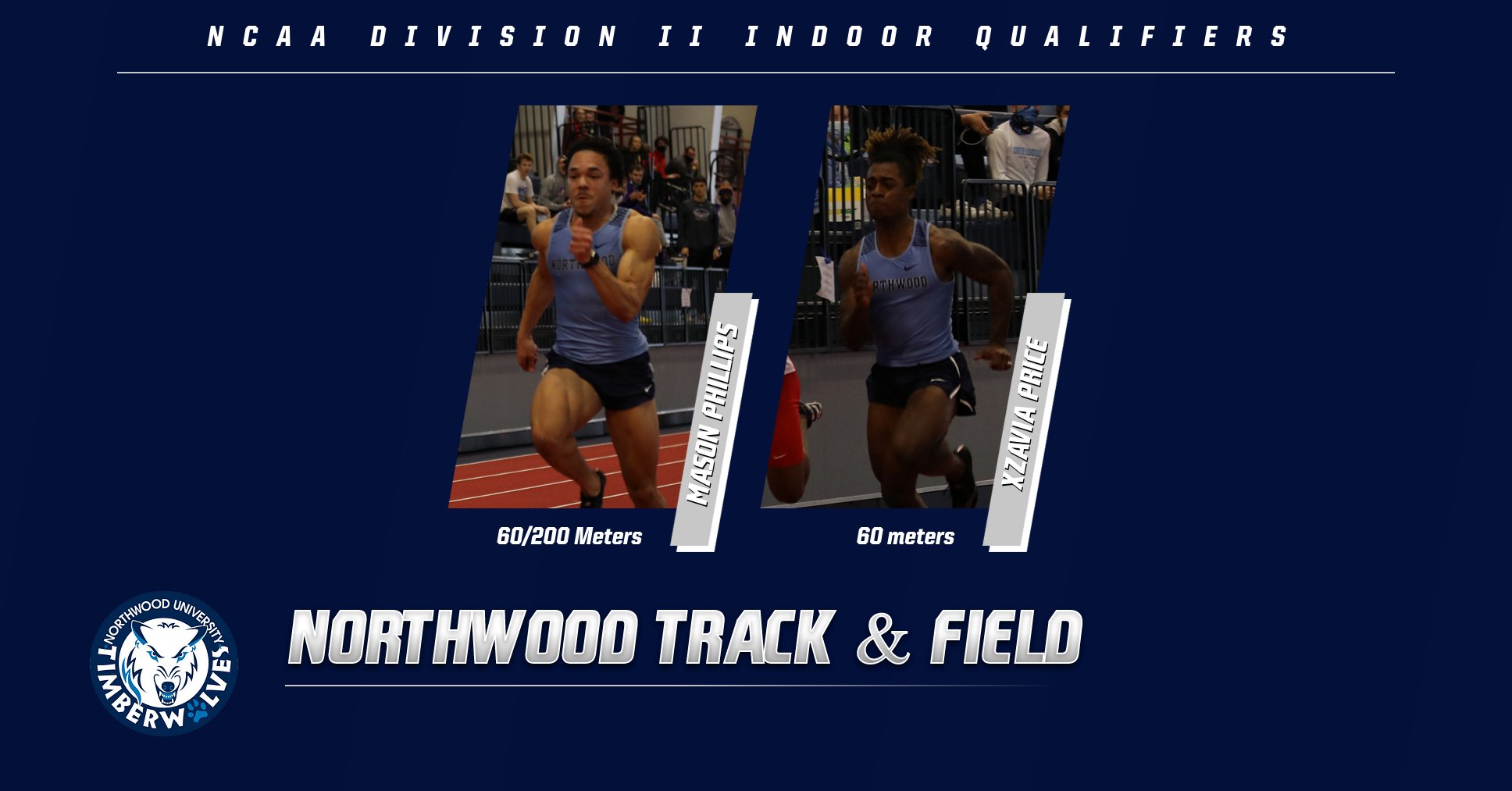 Mason Phillips and Xzavia Price To Compete At NCAA Division II Indoor Track & Field Championship