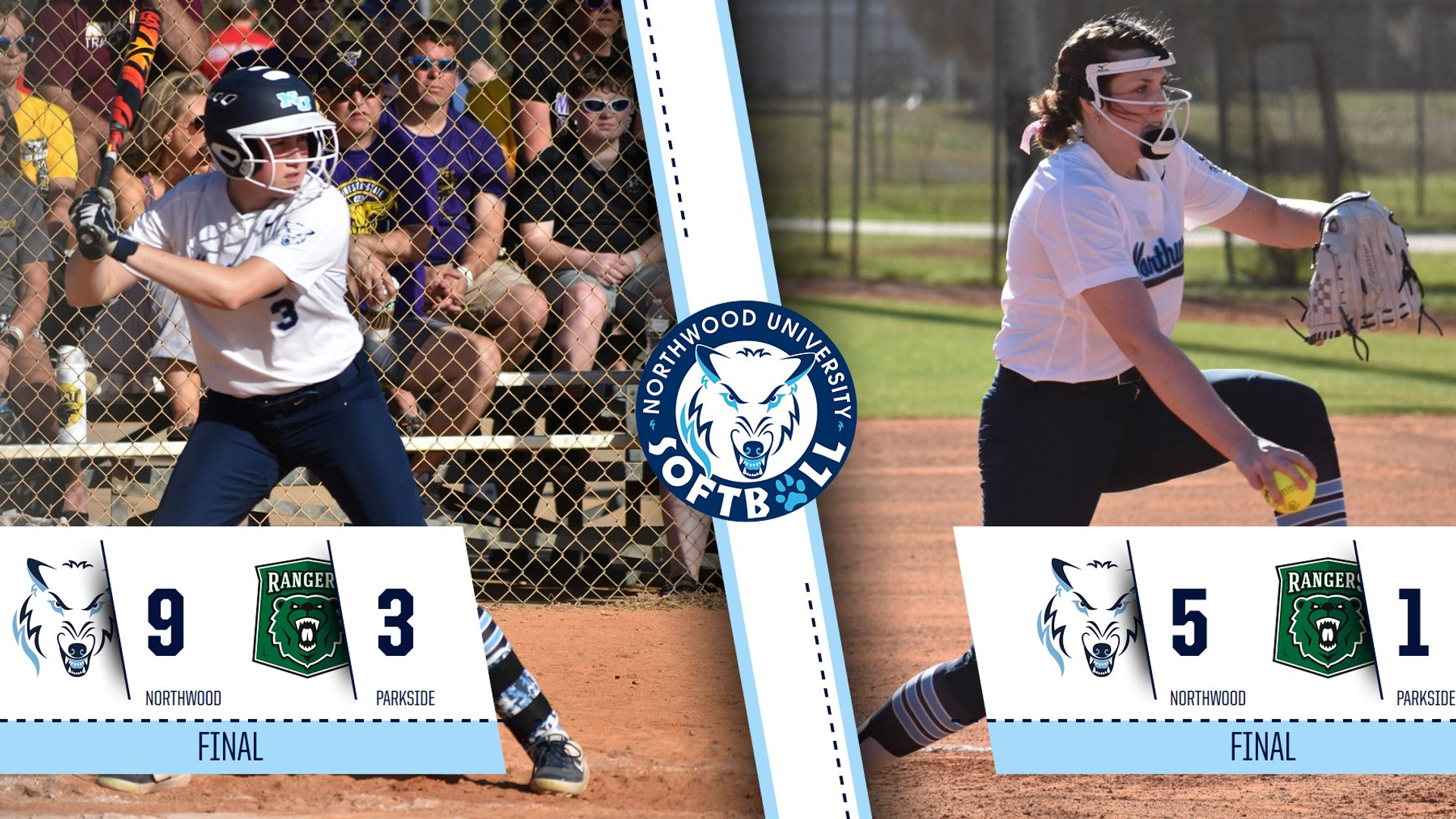 Timberwolves Softball Takes Two From Parkside, 9-3 and 5-1
