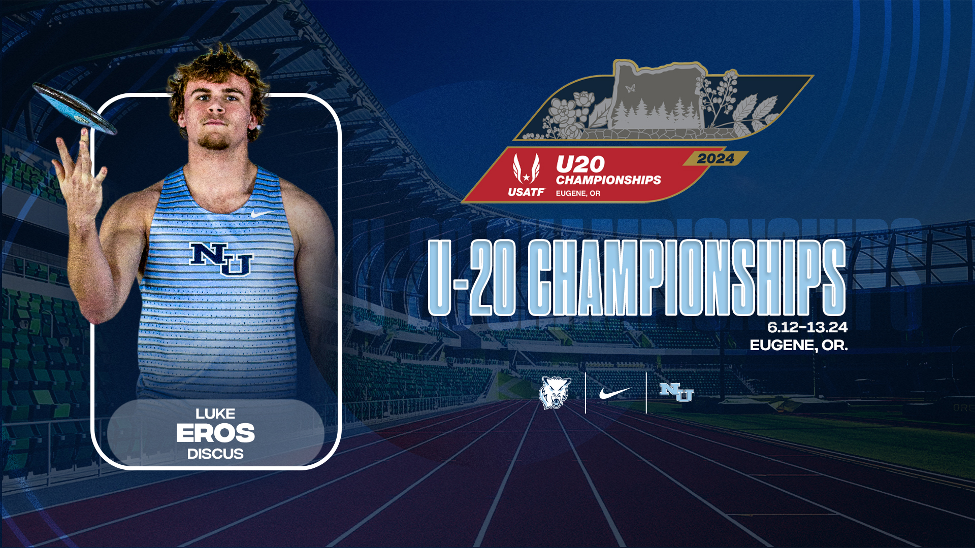 Luke Eros Gets Set To Represent NU Track & Field At USATF U20 Championships In Eugene