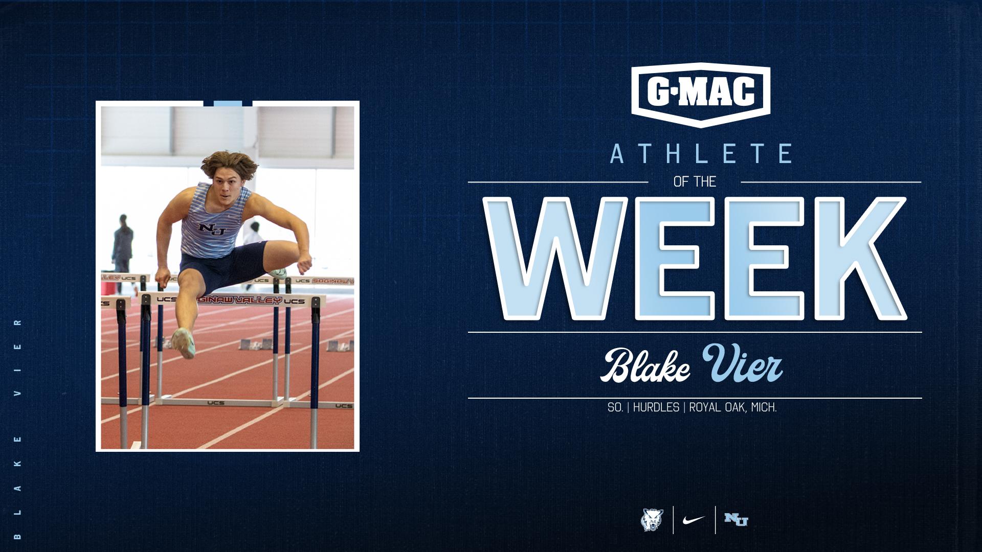 Blake Vier Tabs First Career G-MAC Athlete Of The Week Honor For Track & Field