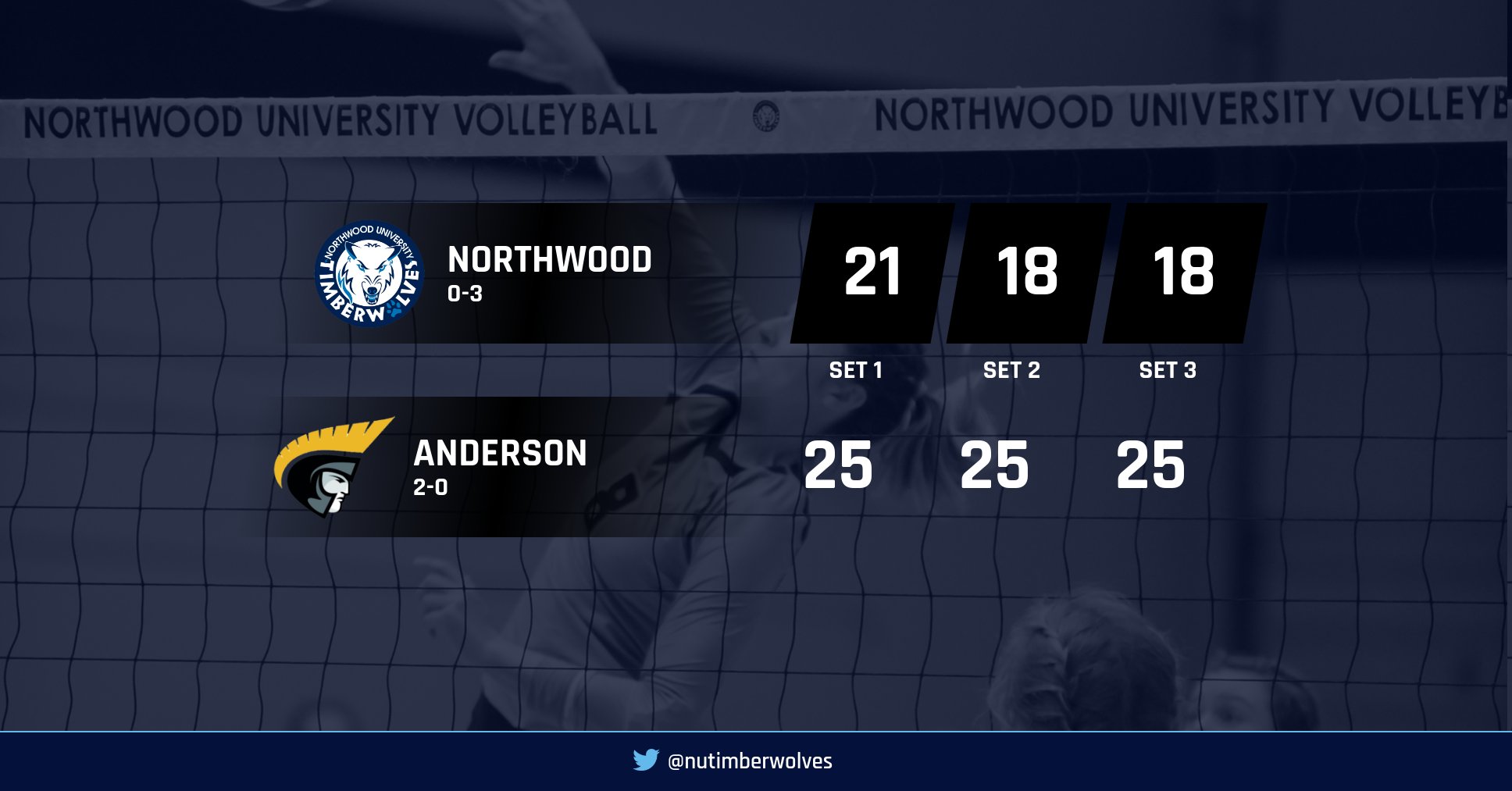 Volleyball Falls To Anderson 3-0