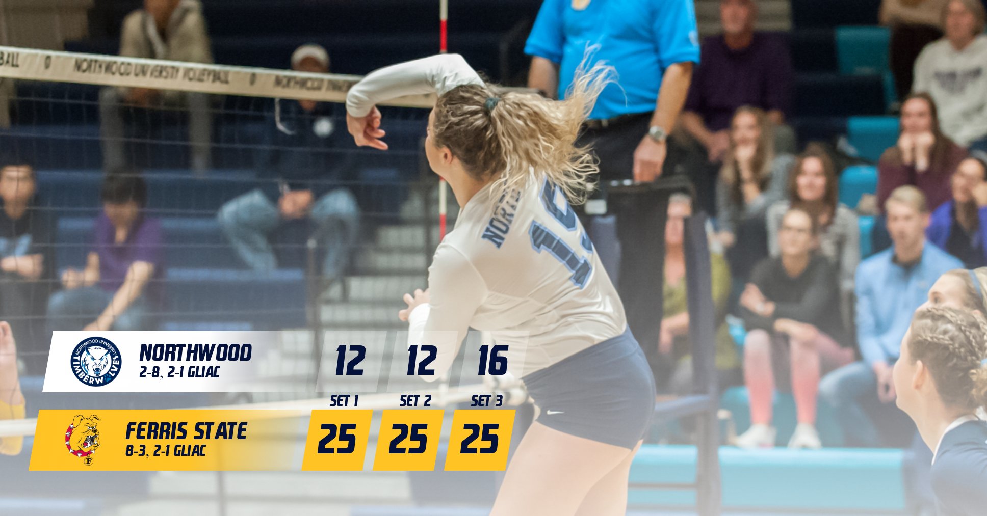Volleyball Loses 3-0 Match At #16 Ferris State